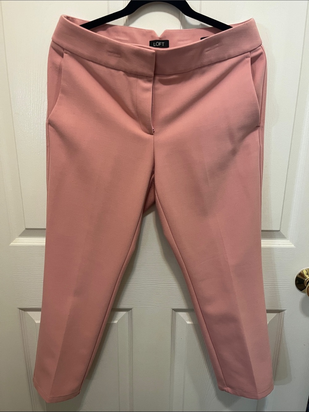 LOFT Rose Pink Cropped Tailored Ankle Pants